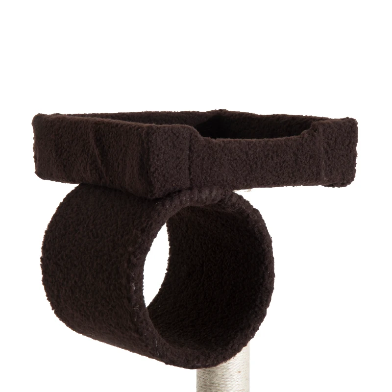 PawHut Árbol para gatos Rascador Grande Centro de Juego Árbol Rascador Alto con Plataformas Caseta Hamaca 140cm Cubierto de Felpa