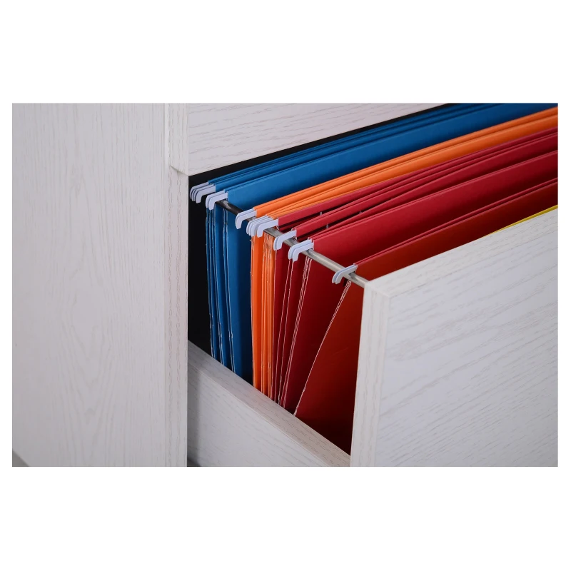 Vinsetto Cajonera Archivador con Ruedas Armario Archivador Móvil Cajonera Madera Seguro para Oficina con Llave para Organizar Documentos en Oficina o Hogar 40x44x54.6cm