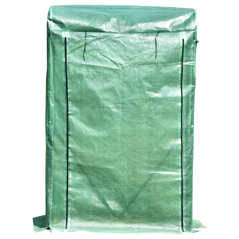 Outsunny Invernadero de Jardín Terraza para Huerto en Casa 100x50x150cm Color Verde Tubo de Acero y PE