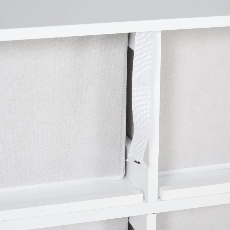 HOMCOM Armario de Almacenje Organizador de 6 Cajones con Marco X en Ambos Lados Diseño Simple Ligero 64,5x37,5x76 cm Blanco