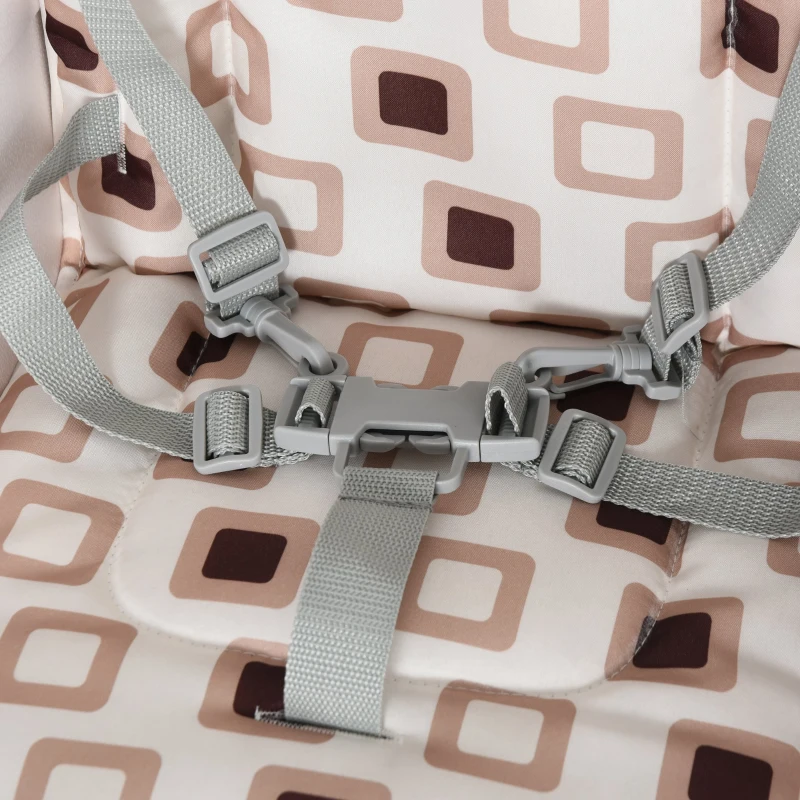 HOMCOM Trona para Bebés 3 en 1 para Mayores de 6 Meses Transformable en Mesa y Silla Multifuncional Ajustable en 3 Posiciones Respaldo Alto Acolchado con 2 Bandejas Extraíbles 57x59x105 cm Café