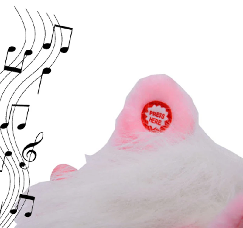 Outsunny - Caballito balancin de peluche Color ROSA para niños a partir de 3 años caballo mecedora