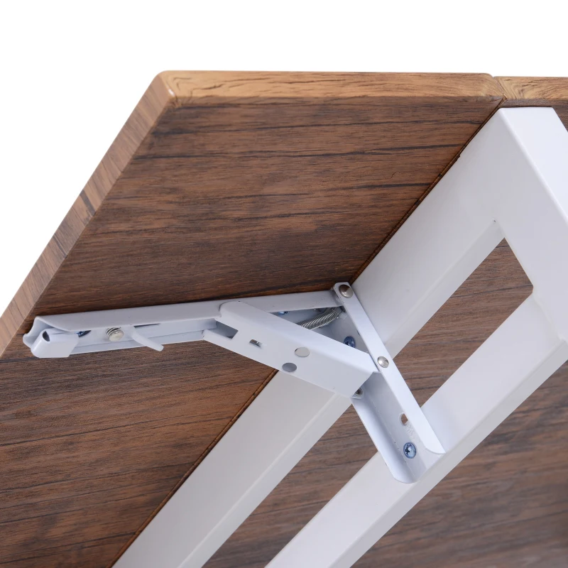 HOMCOM 5 Piezas Conjunto de Mesa Extensible y 4 Sillas de Comedor Juego Muebles de Cocina Sala Madera y Metal