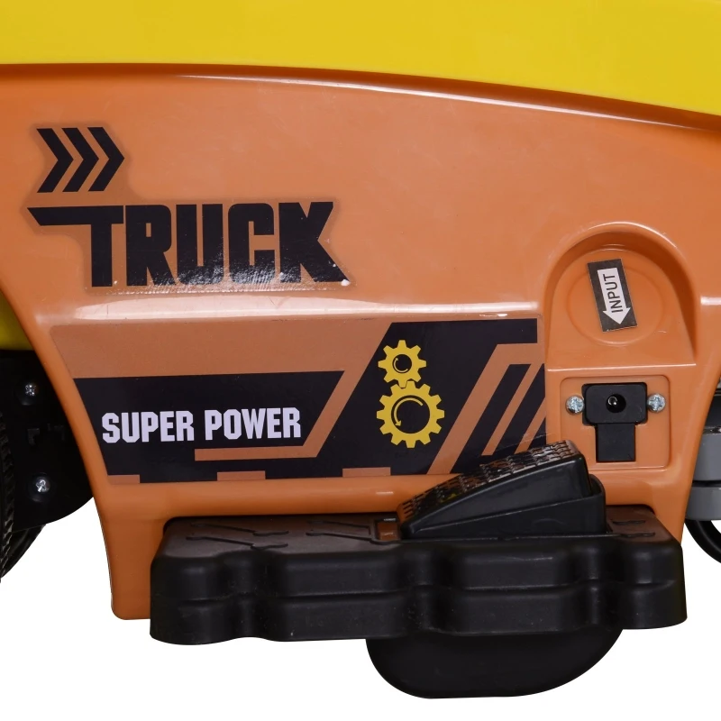 HOMCOM Tractor Eléctrico para Niños con Música y Luces Coche Eléctrico con Pala Masiva Batería 6V Carga 30kg 3 Años+