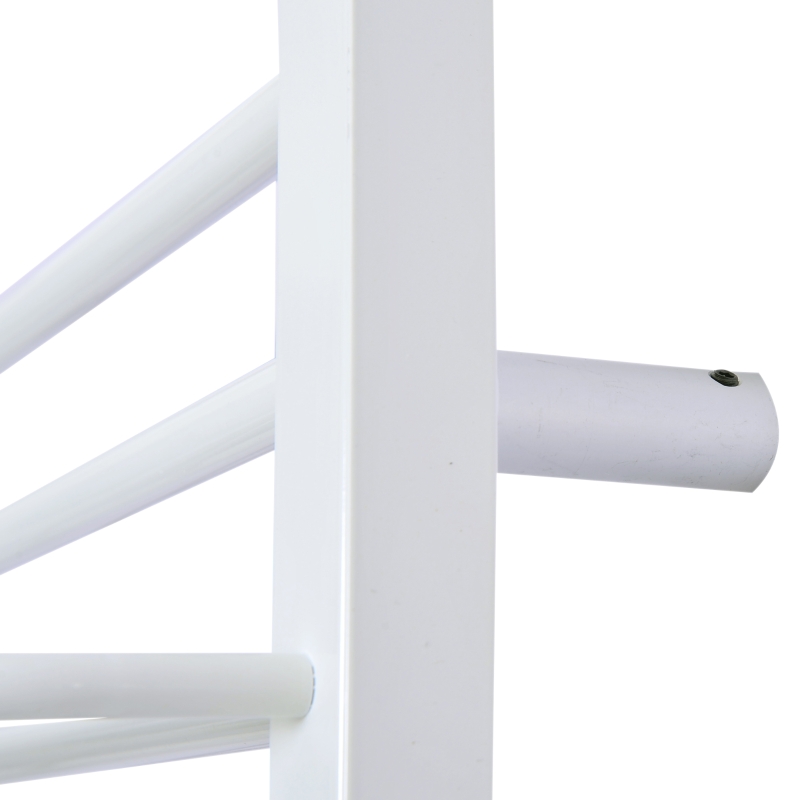 HOMCOM Toallero Eléctrico de Pared Radiador Calentador Secador Térmico de Toallas para Baño 50-55℃ 200W 16 Barras Aluminio y PP 50x18x80cm