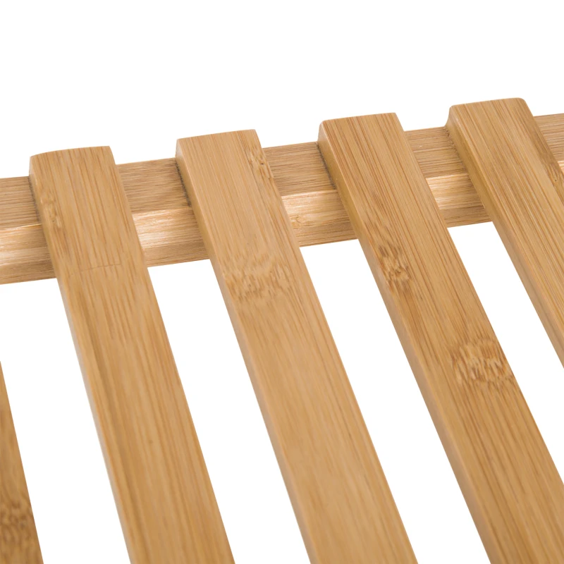 HOMCOM Estantería de Bambú 3 Niveles Estantería Almacenaje para Baño Librería Organizador Zapatero 65x40x55cm