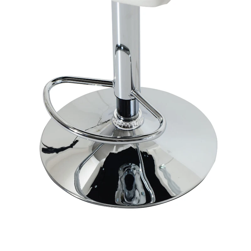 HOMCOM PU Leather Bar Stool W/Chrome Metal Base-White