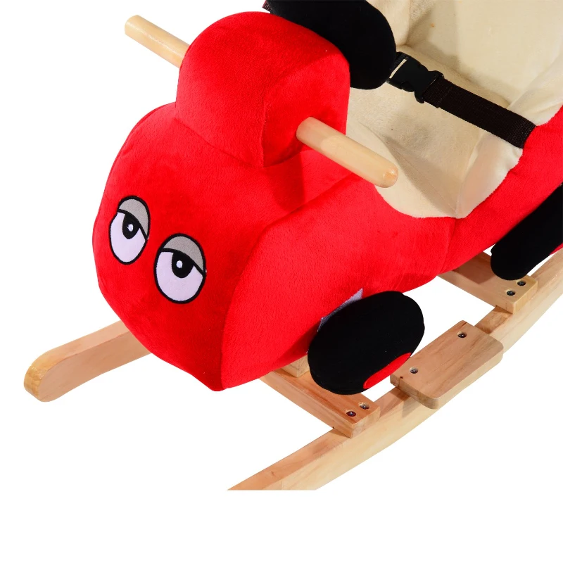 HOMCOM Balancin Bebe + 32 Canciones Coche de Peluche Balancines Bebes Cinturon de Seguridad