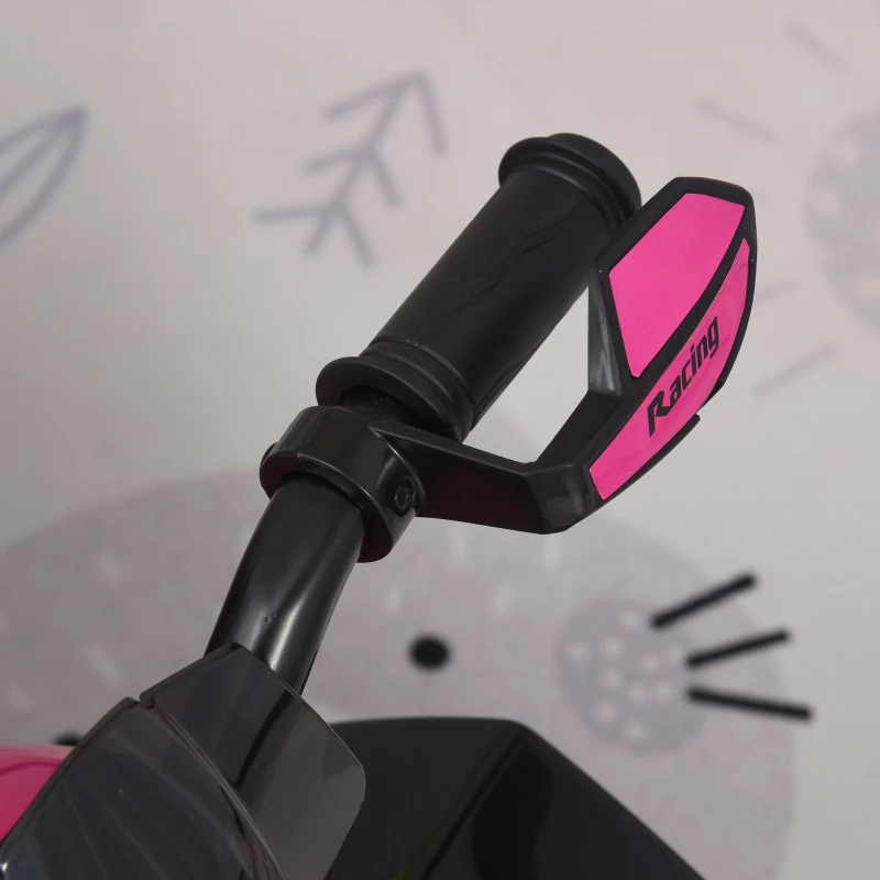 HOMCOM Quad Eléctrico ATV Cuatrimoto con Faros Música y Caja de Almacenaje para Niños de +18 Meses Batería 6V Recargable 78,5x40,5x46 cm