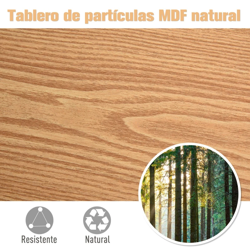 HOMCOM Mesita de Noche con Pies Elevados Cajón y Estante Color Madera Natural 40x30x51 cm