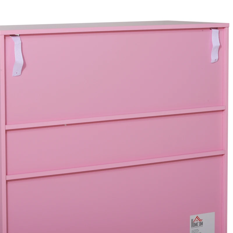 HOMCOM Estante Organizador para Juguetes Libros Estantería de Almacenamiento Habitación Infantil de 3 Niveles 8 Cajas