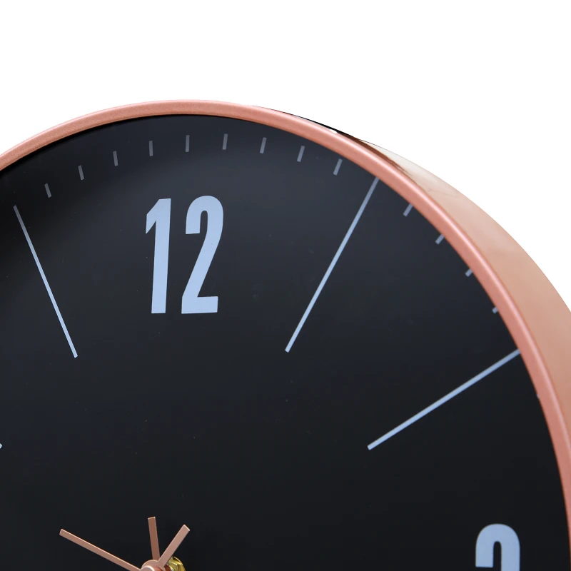 HOMCOM Reloj de Pared Silencioso y Moderno 30x30x4.5cm Decorativa Acrílico Resistente y Marco Plástico