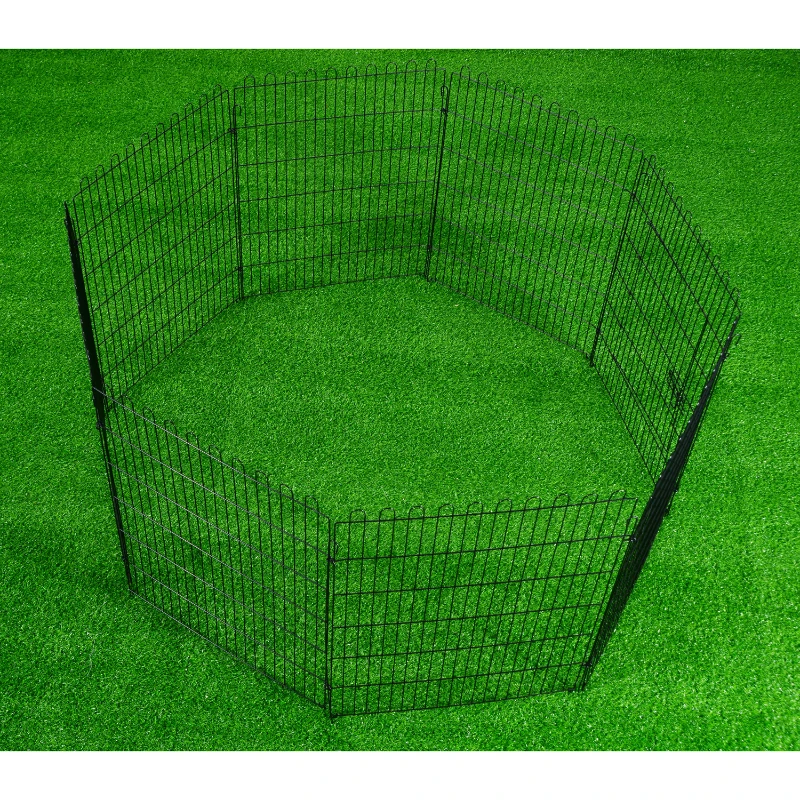PawHut® parque perros jaula plegable mascotas cerca entrenamiento cachorros 8 vallas 71x122cm