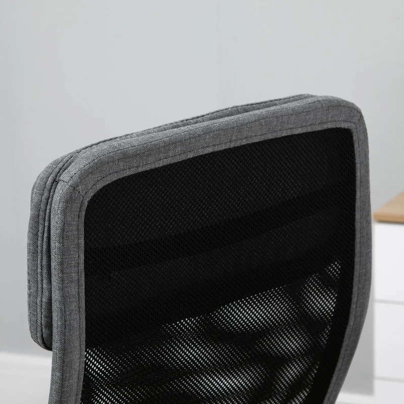 Vinsetto Silla de Oficina Ergonómica Silla de Escritorio Basculante Giratoria con Altura Ajustable del Asiento para Hogar Oficina 62x62x118-128 cm Gris