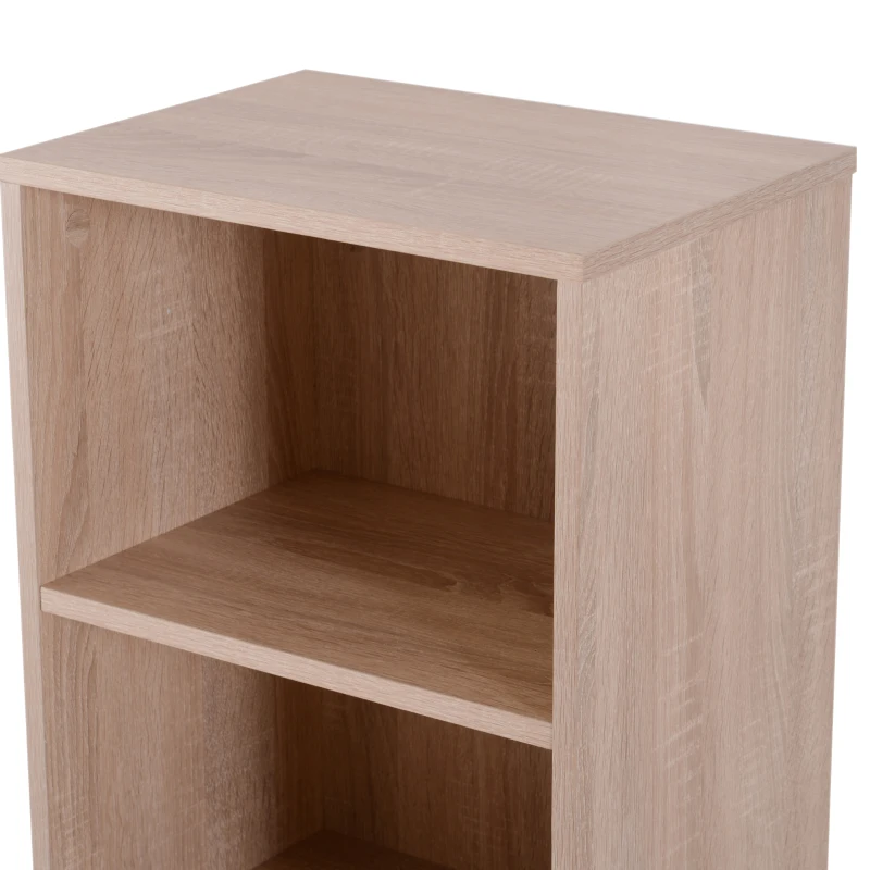 HOMCOM Estantería para Libros Librería de Madera 4 Estantes Biblioteca Organizador para Hogar y Oficina 40x29x106cm