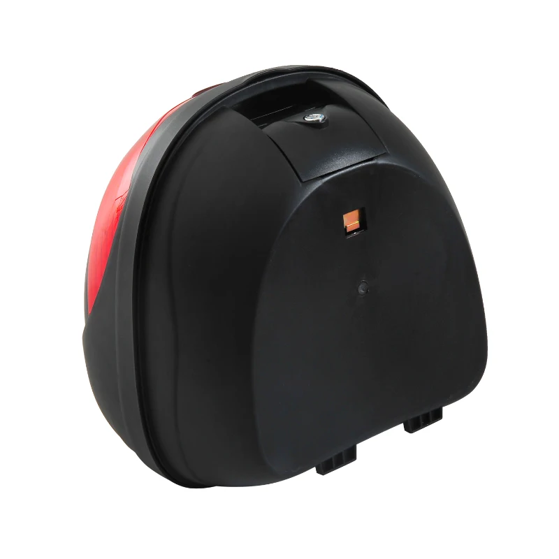 HOMCOM Baul de Moto Maleta 35L + Llaves y Accesorios Equipaje Motos Caja Topbox Topcase