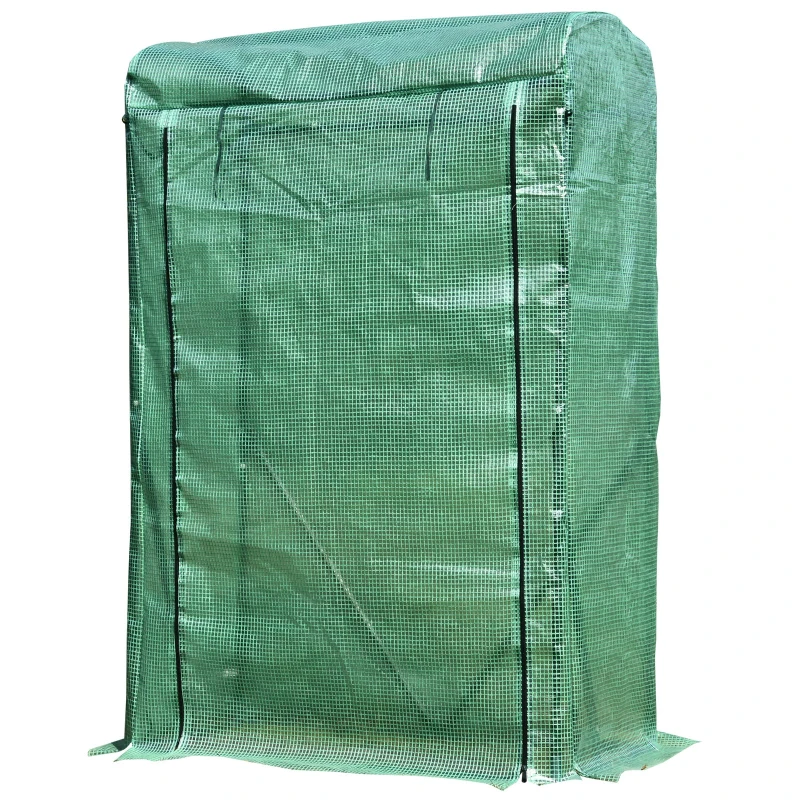 Outsunny Invernadero de Jardín Terraza para Huerto en Casa 100x50x150cm Color Verde Tubo de Acero y PE