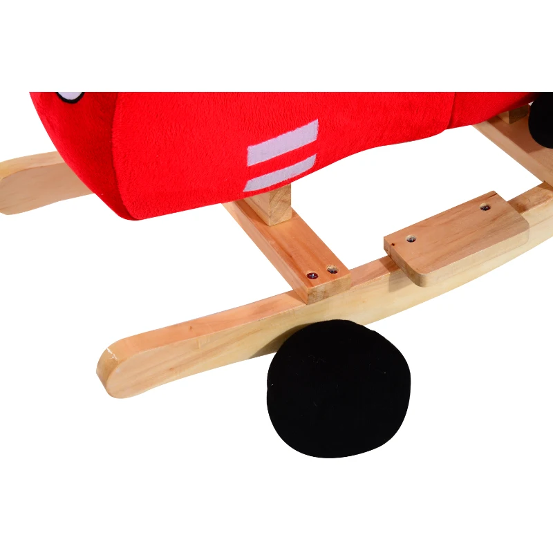 HOMCOM Balancin Bebe + 32 Canciones Coche de Peluche Balancines Bebes Cinturon de Seguridad