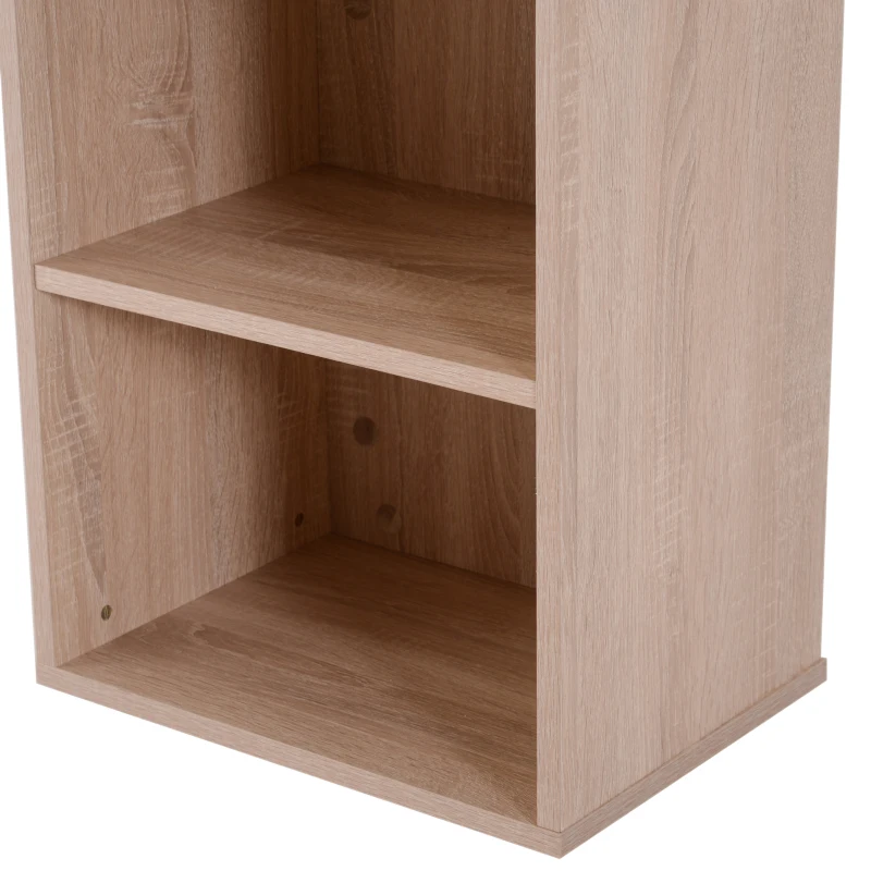 HOMCOM Estantería para Libros Librería de Madera 4 Estantes Biblioteca Organizador para Hogar y Oficina 40x29x106cm