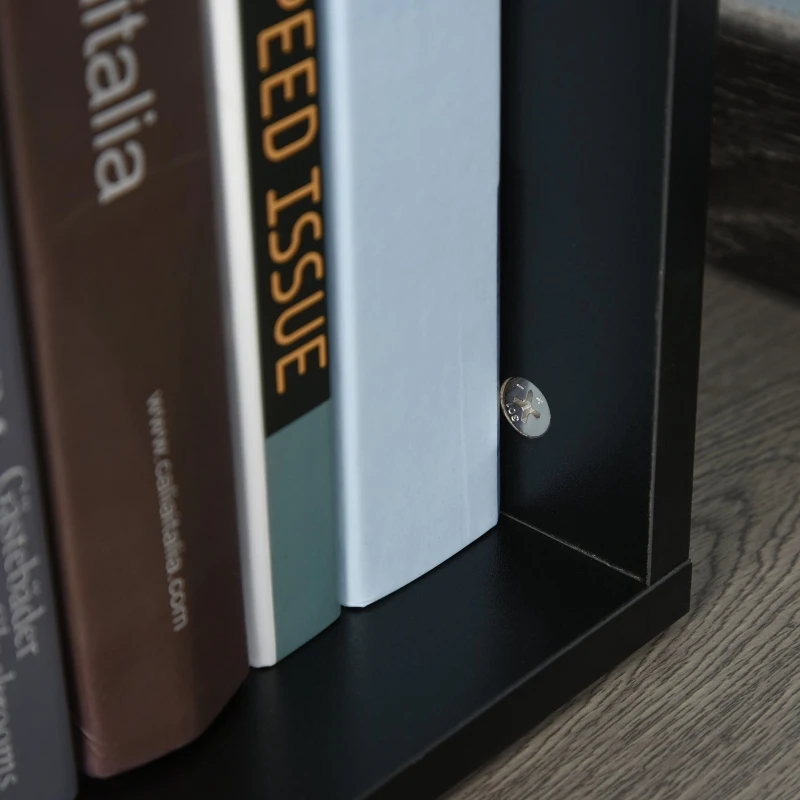 HOMCOM Escritorio de Esquina en Forma de L Mesa de Ordenador con Estantes de 3 Niveles de Almacenaje para Oficina o Estudio 120x80x97 cm Negro