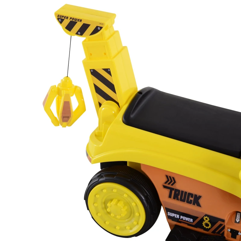 HOMCOM Tractor Eléctrico para Niños con Música y Luces Coche Eléctrico con Pala Masiva Batería 6V Carga 30kg 3 Años+