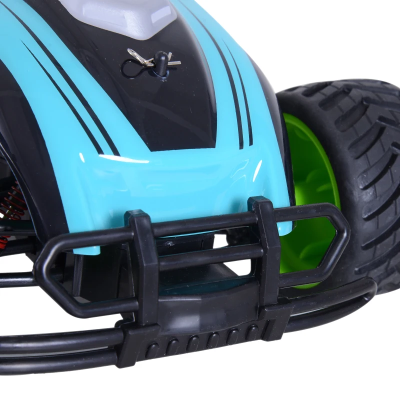 HOMCOM Coche Teledirigido 1:16 RC Coche Juguete Radio Control 15km/h Coche de Carreras con Luz para Niños +6 Años Regalo Perfecto