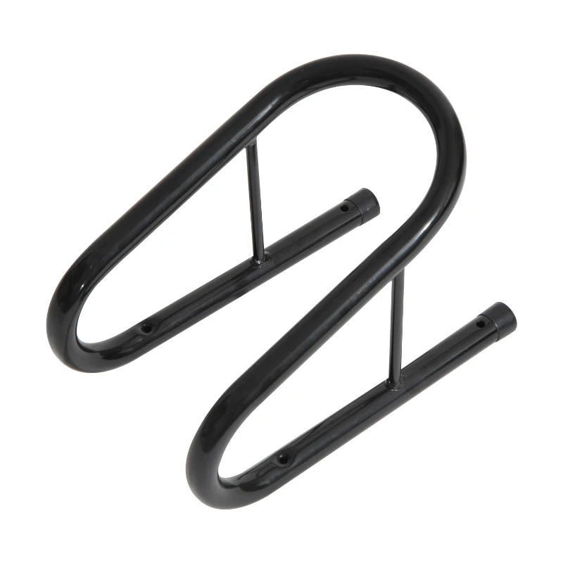 HOMCOM Caballete Soporte Delantero Portátil y Móvil para Aparcamiento de Moto y Reparación 32x20x26cm Color Negro y Material de Acero