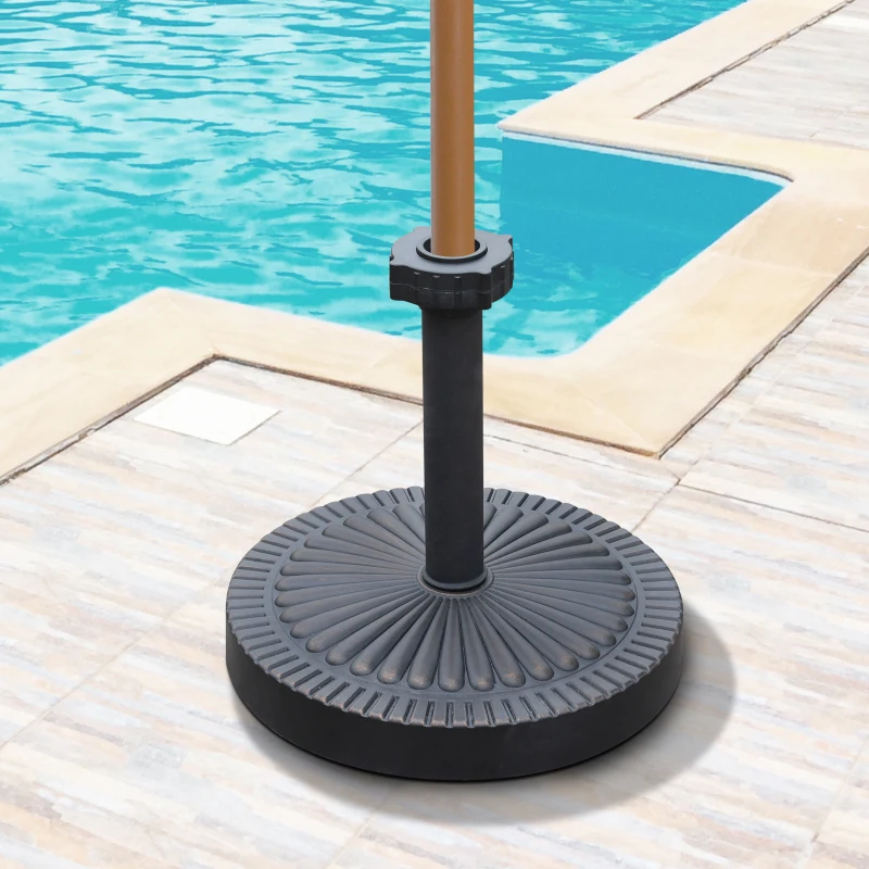 Outsunny Umbrella Base Parasol Stand Holder Garden Standing Patio Outdoor Round Bronze