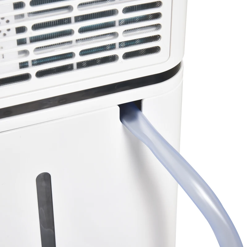 Deshumidificador Eléctrico para Habitación Portátil con Tanque de 2000 ml Temporizador Ruido Bajo Apagado Automático 178W 15-25 m² Blanco