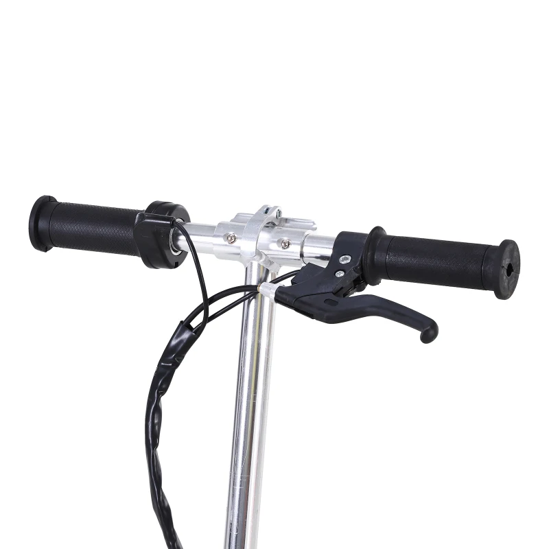 HOMCOM Patinete Eléctrico Niño Scooter Plegable Rojo Patinete Eléctrico Scooter Plegable con Manillar y tipo Monopatín con Freno y Caballete 120W Carga 50kg 81.5x37x96cm (Rojo)