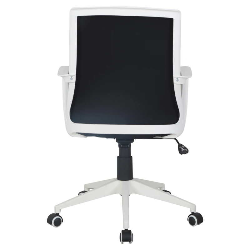 HOMCOM Silla de Escritorio y Oficina Silla de Ordenador Giratoria y Ergonómica con Altura Ajustable Ruedas y Tejido de Malla para Oficina Hogar Estudio 59x61x93-103cm