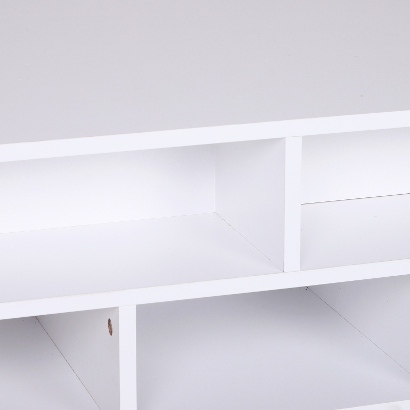 HOMCOM Mesa de Centro con Estante Inferior para Almacenamiento Mesa de Café Té 3 Niveles Mesa de Centro con Revistero Incorporado para Salón Dormitorio 70x70x29cm