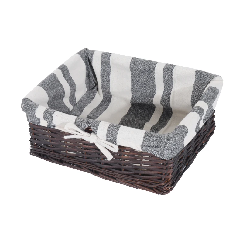 HOMCOM Armario Auxiliar 5 Cajones Cajonera Madera Mimbre 40x29x90cm Estanteria Organizador NUEVO (Marron)