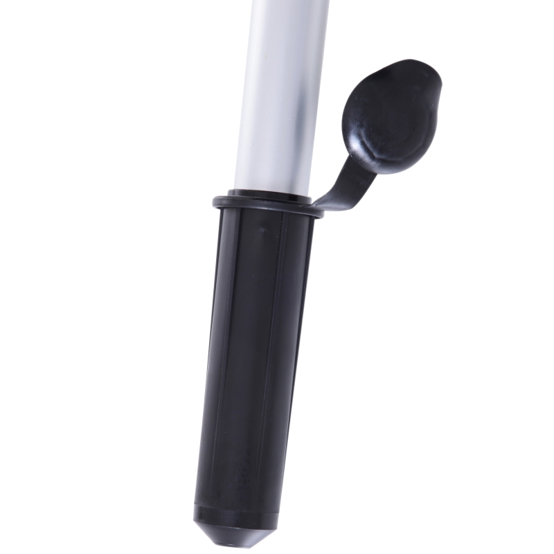 HOMCOM Tendedero Giratorio 50m para Jardín Camping Secador Ropa Plegable Altura Ajusatable 4 Brazos Tenderero tipo Paraguas Aluminio