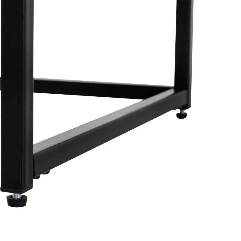 HOMCOM Mesa de Centro 3 Mesitas de Café Minimalista Patas de Acero con Funda de Plástico Mesa Nido para Salón 50x38x55 45x38x50 40x38x45 cm