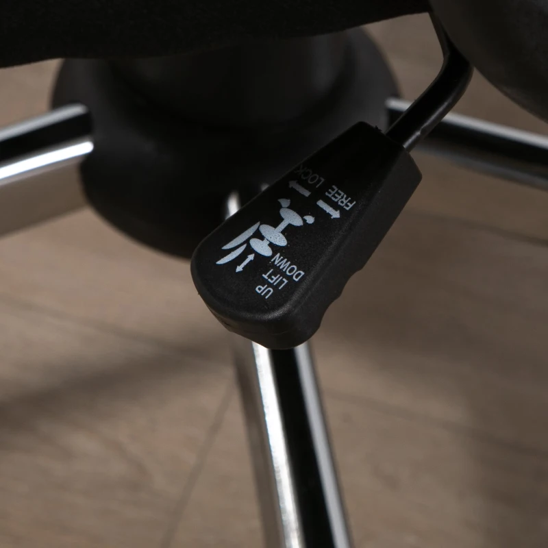 Vinsetto Silla de Oficina Ergonómica Silla de Escritorio Basculante Giratoria con Altura Ajustable del Asiento para Hogar Oficina 62x62x118-128 cm Negro