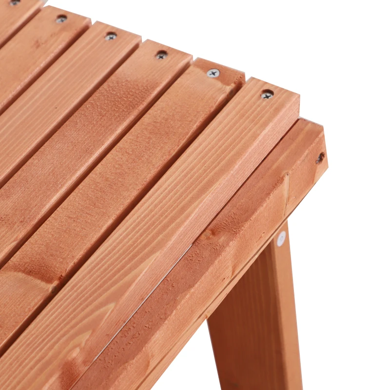 Outsunny Mesa Auxiliar para Jardín con 2 estantes de Madera Mesitas de Café Mesa Lateral para Sofá Salón Dormitorio 50x50x60 cm