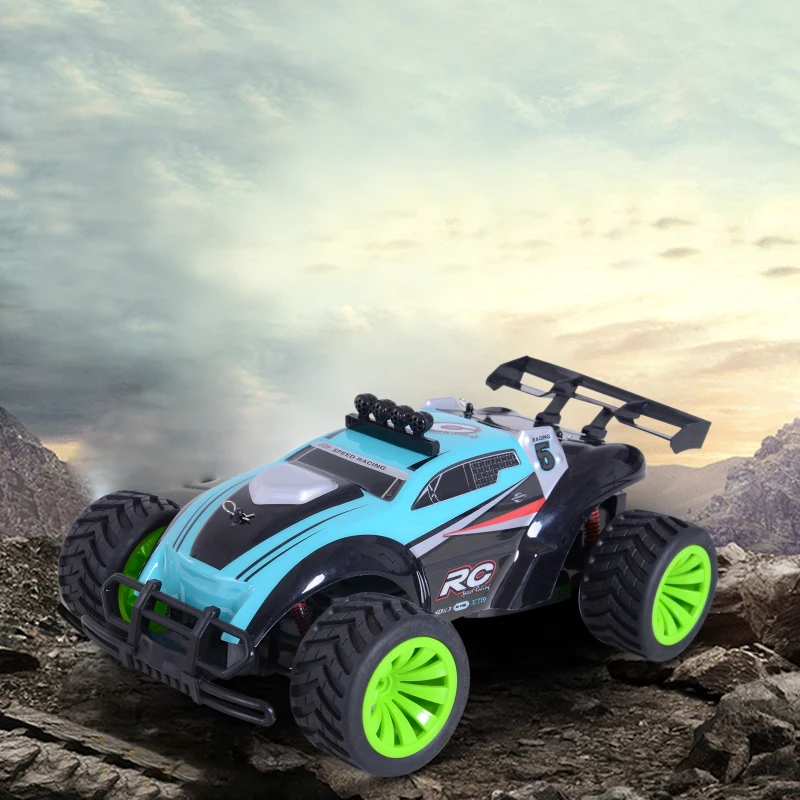 HOMCOM Coche Teledirigido 1:16 RC Coche Juguete Radio Control 15km/h Coche de Carreras con Luz para Niños +6 Años Regalo Perfecto