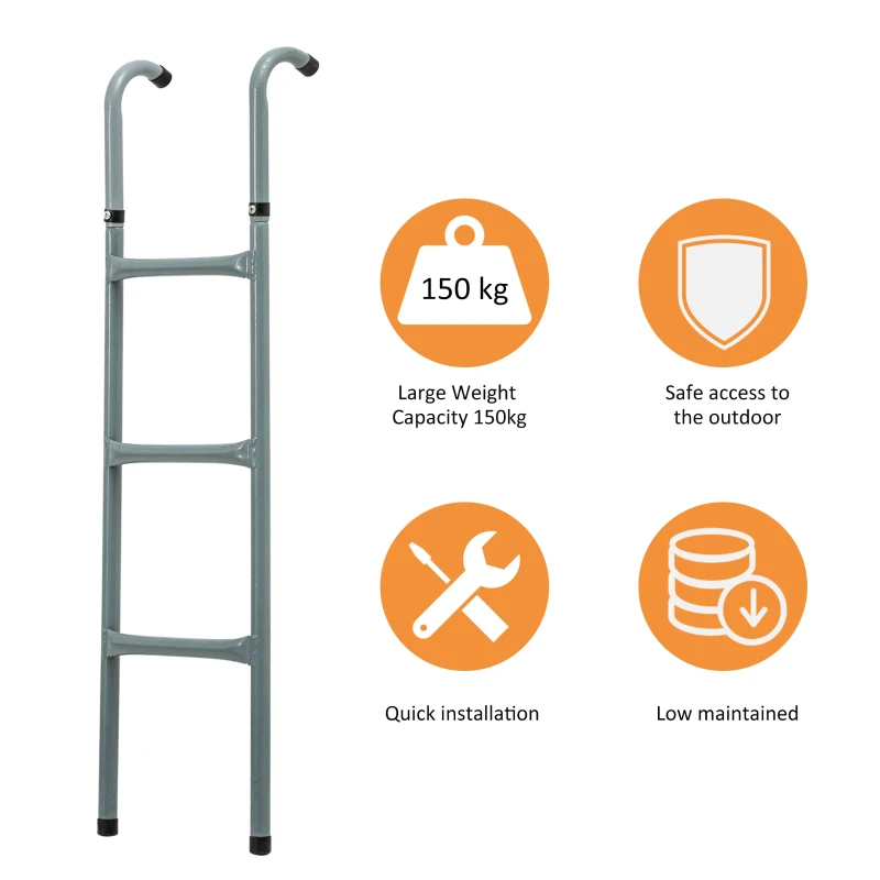 HOMCOM 12ft-14ft Trampoline Ladder