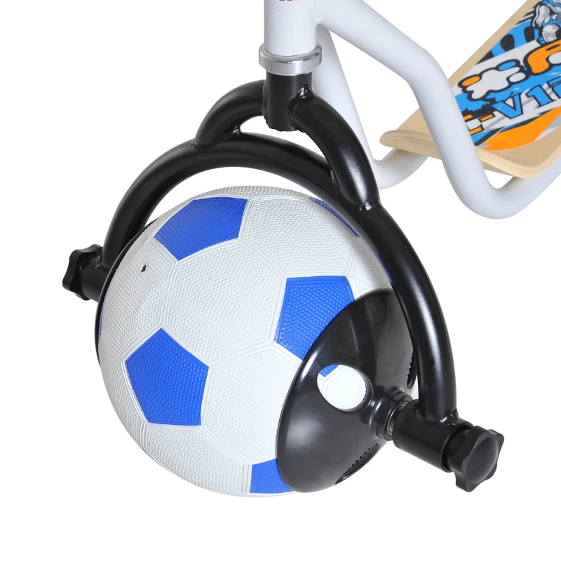 HOMCOM Patinete para Niños Scooter Infantil con Ruedas Goma Fútbol Manillar Ajustable Marco Aluminio y Acero Carga 30kg +3 Años