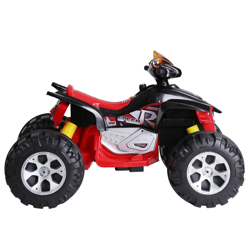 HOMCOM Quad Eléctrico Infantil Coche Eléctrico Cuatrimoto Niño Batería 12V Con Altavoces y Música Carga 40kg