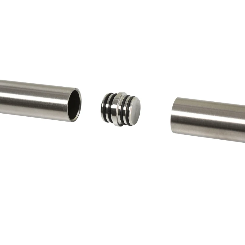 HOMCOM Kit para Puertas Correderas, Herraje Riel para Puertas Corredizas Sistema Carril de Acero Inoxidable con Tornillos Autorroscante y de Expansión Ф2,5x200 cm