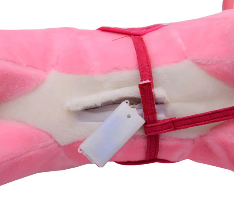 Outsunny - Caballito balancin de peluche Color ROSA para niños a partir de 3 años caballo mecedora