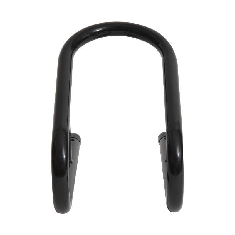 HOMCOM Caballete Soporte Delantero Portátil y Móvil para Aparcamiento de Moto y Reparación 32x20x26cm Color Negro y Material de Acero