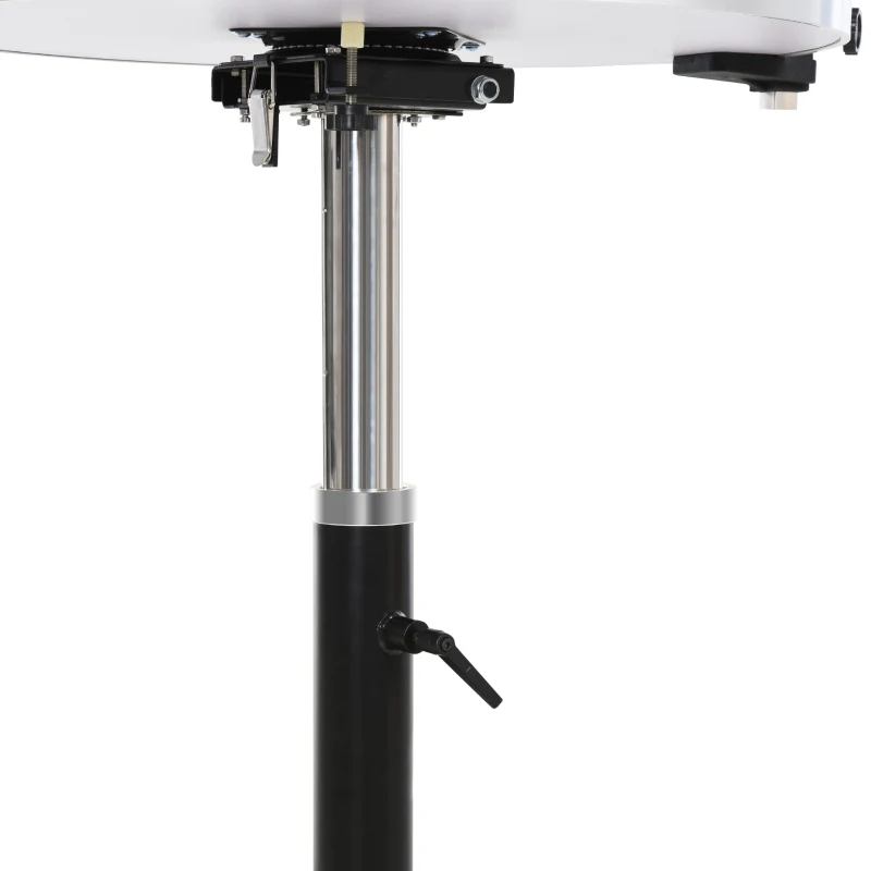 PawHut Mesa Plegable de Aseo para Mascotas Mesa Antideslizante de Peluquería para Gatos y Perros con Brazo y Barra Ajustables en Altura y Correa Φ70x1,8x75-100 cm Negro