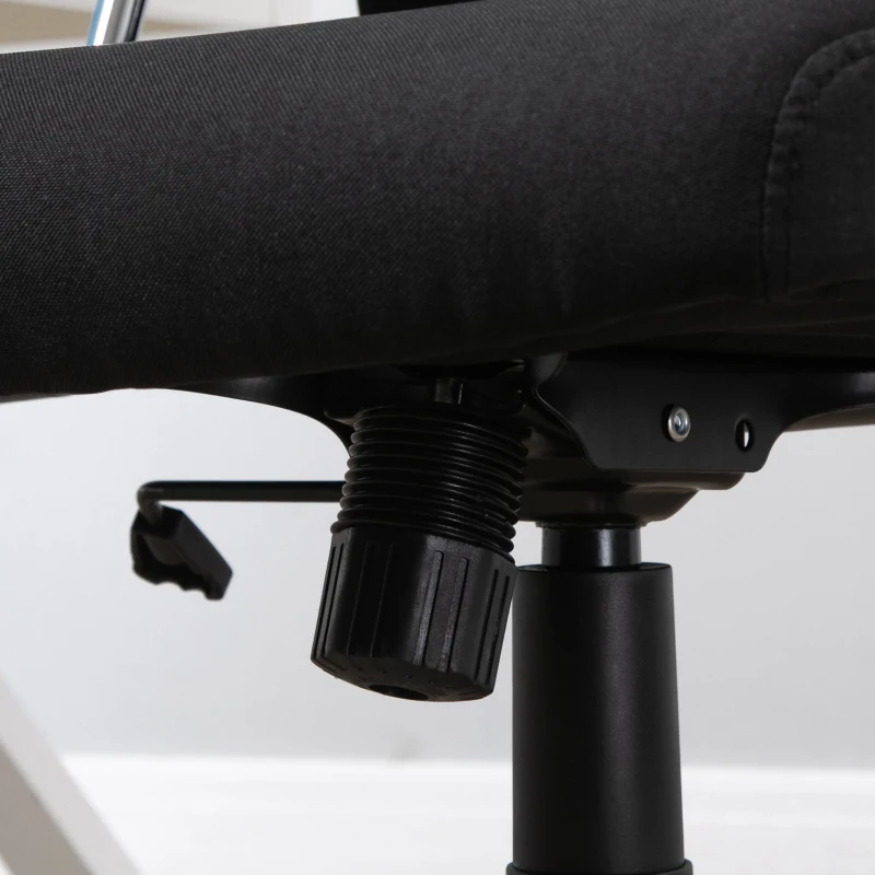 Vinsetto Silla de Oficina Ergonómica Silla de Escritorio Basculante Giratoria con Altura Ajustable del Asiento para Hogar Oficina 62x62x118-128 cm Negro