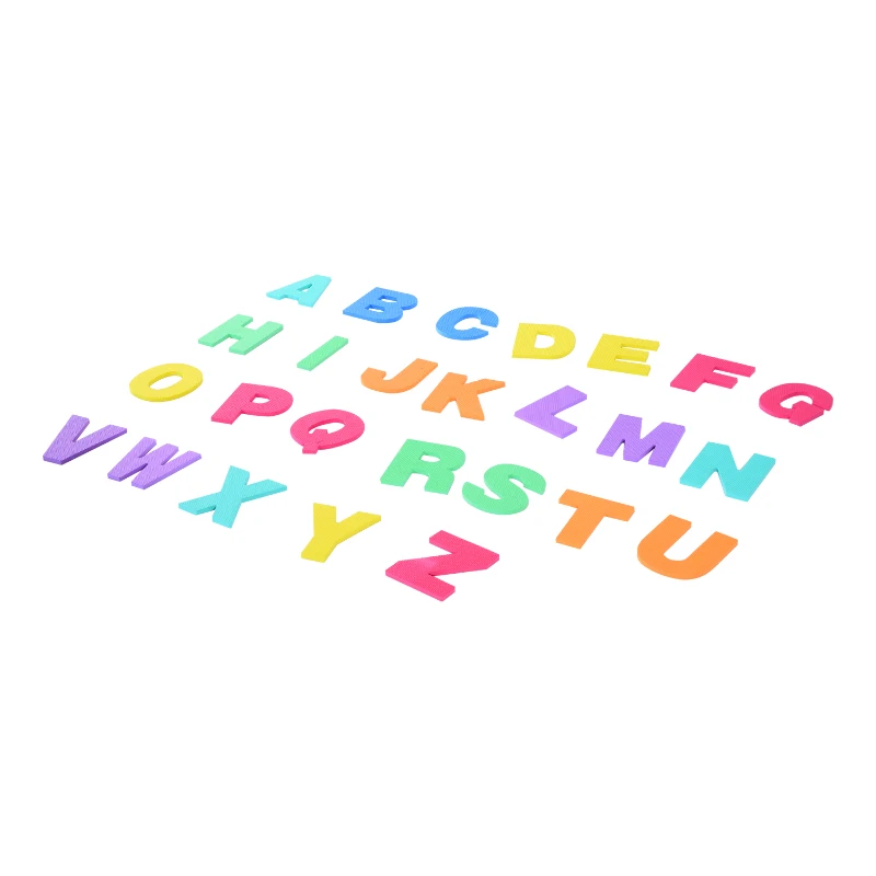 HOMCOM Alfombra Puzle Colchoneta Suave Juego para Niños 36pcs 3.34㎡ Números 0-9 y 26 Letras Alfabeto Goma Espuma EVA