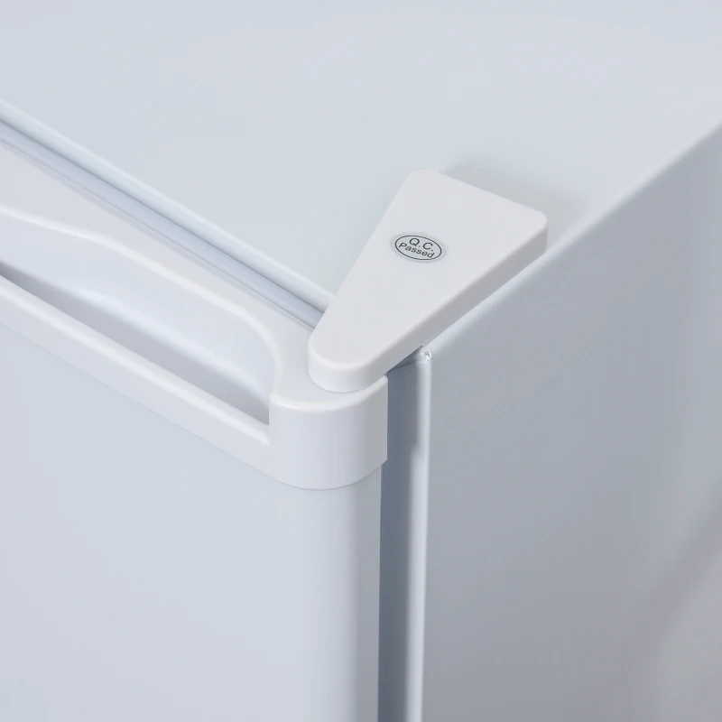 HOMCOM Mini Frigorífico Volumen 50 L con Luz LED Estante Extraíble Ajustable de 3 Niveles Ruido Mínimo 43x48x51 cm Blanco