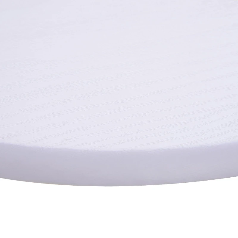 HOMCOM HOMCOM Mesa de Centro Nordico Mesa Auxiliar Redonda de Cocina Comedor Salon Mesa Cafe 60x55cm MDF y Acero Blanco