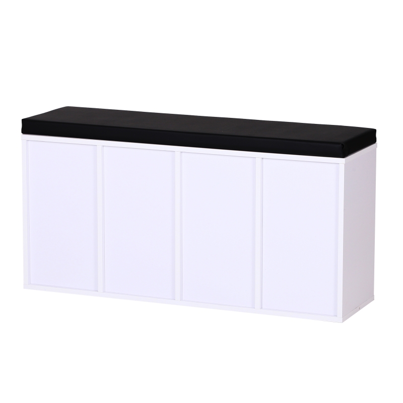 HOMCOM Gabinete de Zapatos de Madera con Asiento para Entrada Pasillo Banco de gabinete de zapatos Banco Moderno de Almacenamiento para Casa Salón con 12 Cubos 103.5x48x30cm